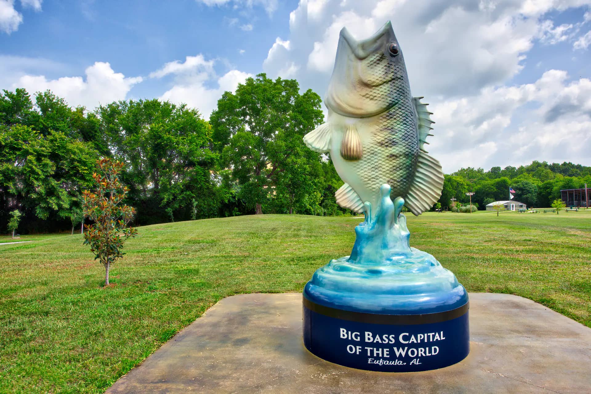Downtown Eufaula attraction near the splash pad area.
