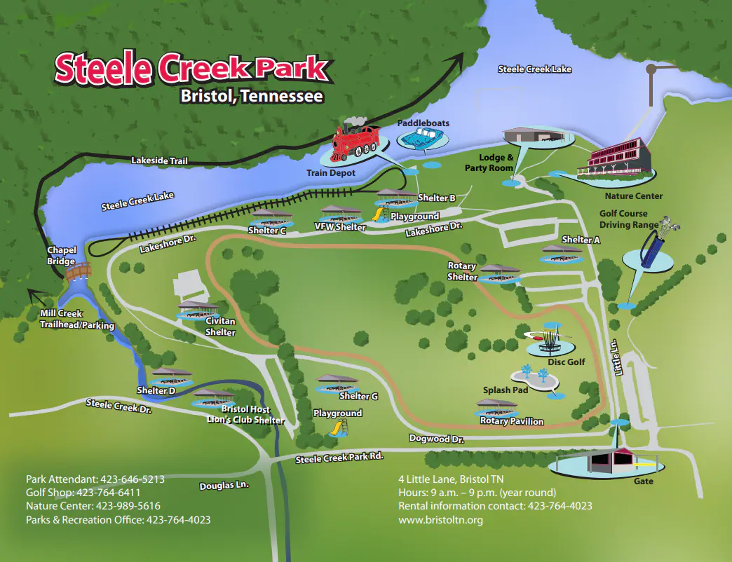 Steele Creek Park overview image.