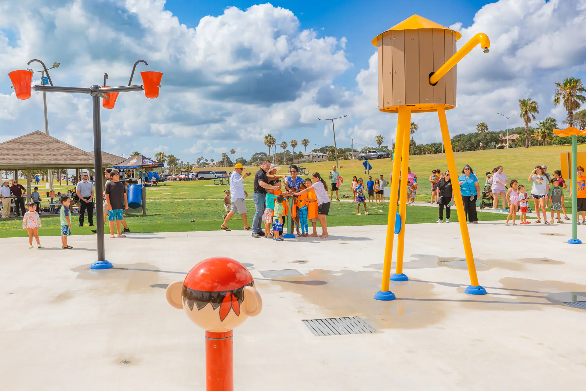 Cole Park Splash Pad during its grand opening.