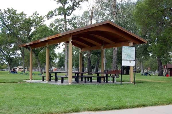 Shelter and picnic area at South Park in Billings.