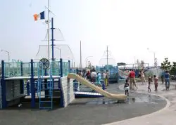 Rockaway Beach playground near the spray-shower setting.