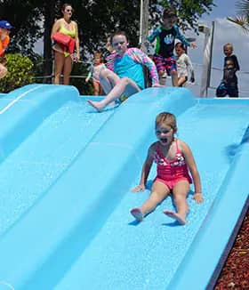 Kid-sized slides at Sun Splash Family Waterpark.