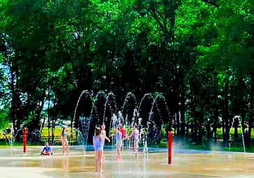 BNA Sports Complex and Splash Pad feature graphic from New Albany tourism.